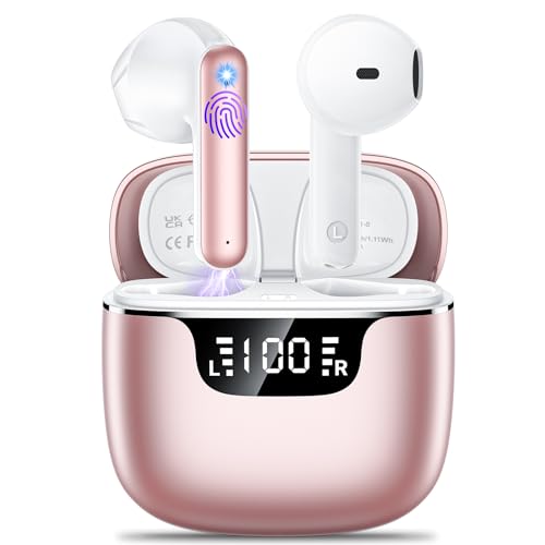AOVOCE Bluetooth Kopfhörer 5.3 Mit 4 HD Mikrofon Geräuschunterdrückung, 44 Stunden Wiedergabe, Sport Mit LED Display, Android iOS RRP AOVOCE Bluetooth Kopfhörer 5.3 Mit 4 HD Mikrofon Geräuschunterdrückung, 44 Stunden Wiedergabe, Sport Mit LED Display, Android iOS RRP von AOVOCE