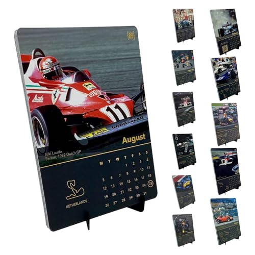 F1 2024 Rennkalender, Formel 1 Fahrplankalender mit Bildern von Rennwagen, Kalender für F1 Fans, 2024 Kalenderplaner Story Pictures von AOYEAH