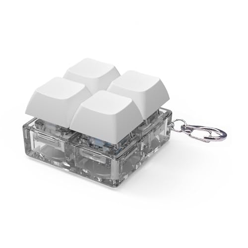 Mechanische Tastaturschalter-Tester, Schlüsselanhänger, Spielzeug mit LED-Licht, Crisps, Stressabbau-Werkzeug, 4 Tasten Mechanische Tastaturschalter-Tester, Schlüsselanhänger, Spielzeug mit LED-Licht, Crisps, Stressabbau-Werkzeug, 4 Tasten von AOYUDJ