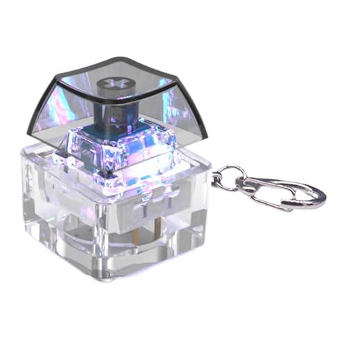 Mechanischer Tastenkappen-Tester mit 1 Taste, Schlüsselanhänger mit LED-Beleuchtung für Stressabbau und Entspannung, für Zuhause oder Büro Mechanischer Tastenkappen-Tester mit 1 Taste, Schlüsselanhänger mit LED-Beleuchtung für Stressabbau und Entspannung, für Zuhause oder Büro von AOYUDJ