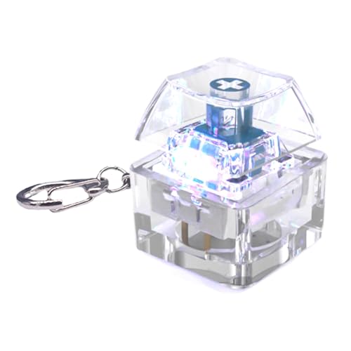 Mechanischer Tastenkappen-Tester mit 1 Taste, Schlüsselanhänger mit LED-Beleuchtung für Stressabbau und Entspannung, für Zuhause oder Büro Mechanischer Tastenkappen-Tester mit 1 Taste, Schlüsselanhänger mit LED-Beleuchtung für Stressabbau und Entspannung, für Zuhause oder Büro von AOYUDJ