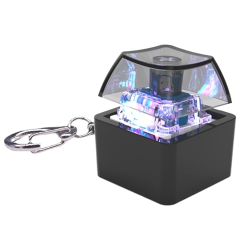 Mechanischer Tastenkappen-Tester mit 1 Taste, Schlüsselanhänger mit LED-Beleuchtung für Stressabbau und Entspannung, für Zuhause oder Büro Mechanischer Tastenkappen-Tester mit 1 Taste, Schlüsselanhänger mit LED-Beleuchtung für Stressabbau und Entspannung, für Zuhause oder Büro von AOYUDJ