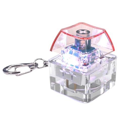Mechanischer Tastenkappen-Tester mit 1 Taste, Schlüsselanhänger mit LED-Beleuchtung für Stressabbau und Entspannung, für Zuhause oder Büro Mechanischer Tastenkappen-Tester mit 1 Taste, Schlüsselanhänger mit LED-Beleuchtung für Stressabbau und Entspannung, für Zuhause oder Büro von AOYUDJ