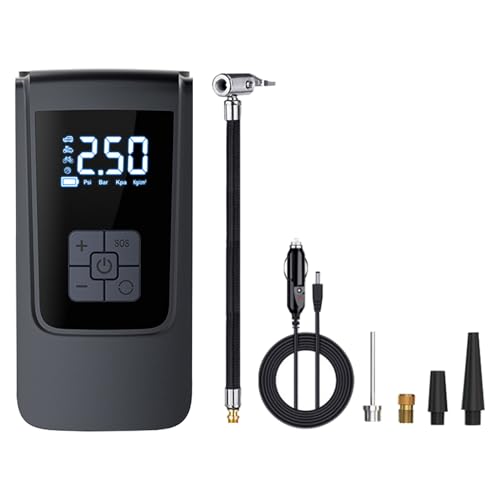 Reifenfüller, Auto-Luftkompressor, Luftpumpen mit Taschenlampe und Power-Funktion, Reifenfüller für Auto, Fahrrad, Motorrad Reifenfüller, Auto-Luftkompressor, Luftpumpen mit Taschenlampe und Power-Funktion, Reifenfüller für Auto, Fahrrad, Motorrad von AOYUDJ