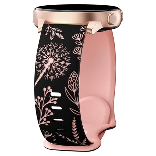 Stylisches 20 mm Silikon-Uhrenarmband für Smartwatch, Pusteblumen-Gravur, Sportuhr-Gürtel Stylisches 20 mm Silikon-Uhrenarmband für Smartwatch, Pusteblumen-Gravur, Sportuhr-Gürtel von AOYUDJ