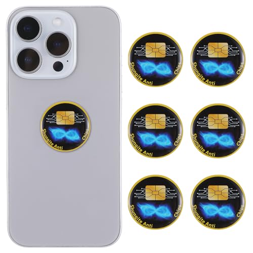 AOZUO 6 Stück Strahlenschutz Handy Aufkleber, 3cm Strahlenschützer Handy Sticker EMF Strahlenschutz Handy Aufkleber Strahlenblocker Handystrahlung Blocker Geräte Strahlenschutz für Handy, Laptop von AOZUO