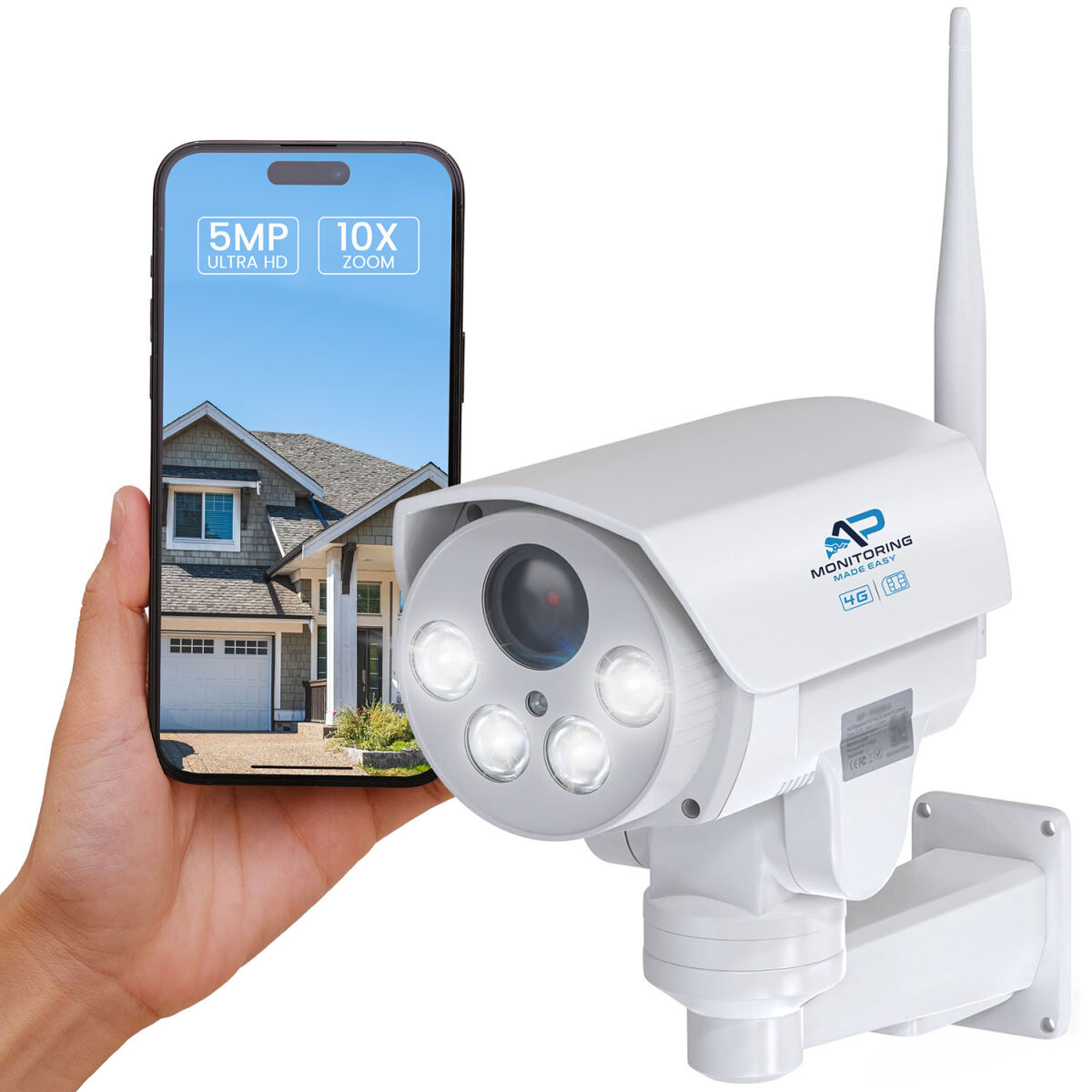 AP 10x Zoom 5MP PTZ Überwachungskamera mit SIM Karte P5065 AP 10x Zoom 5MP PTZ Überwachungskamera mit SIM Karte P5065 von AP