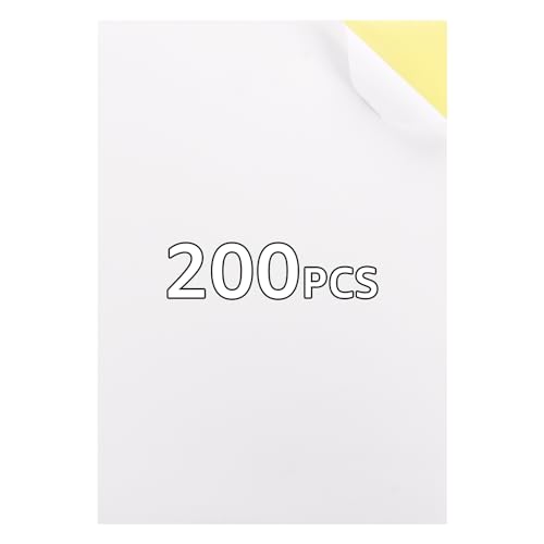 APACALI 200 Blatt Sticker Papier zum Bedrucken, A4 Klebeetiketten Etiketten Selbstklebend Bedruckbar, Bedruckbare Aufkleber, Haftetiketten Aufklebe für Laser/Inkjet Drucker von APACALI