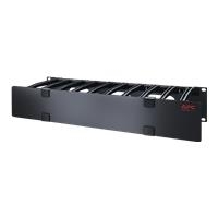 APC Horizontal Cable Manager Single-Sided with Cover - Rack-Kabelführungsplatte mit Abdeckung - Schwarz - 2U - TAA-konform - für P/N: SMTL1000RMI2UC, SMX1000C, SMX1500RM2UC, SMX1500RM2UCNC, SMX750C, SMX750CNC (AR8606) von APC