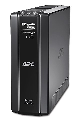 APC Back UPS PRO USV 1200VA Leistung - BR1200G-GR - inkl. 150.000 Euro Geräteschutzversicherung (6-Schuko Ausgänge, Stromsparfunktion, Multifunktionsdisplay) von APC
