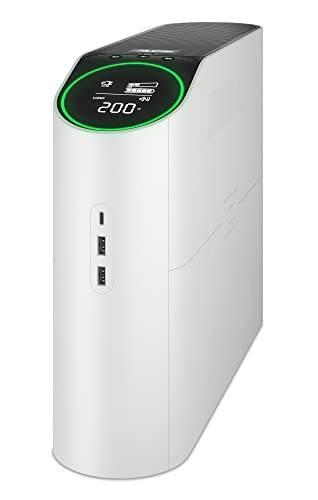 APC Gaming Back-UPS Pro, 2200VA/1320W, Tower, 230V, 4X Schuko-Steckdosen und 2X IEC C13-Steckdosen, RGB-Lichter, Sinuswelle Pure, arktisch (weiß) von APC