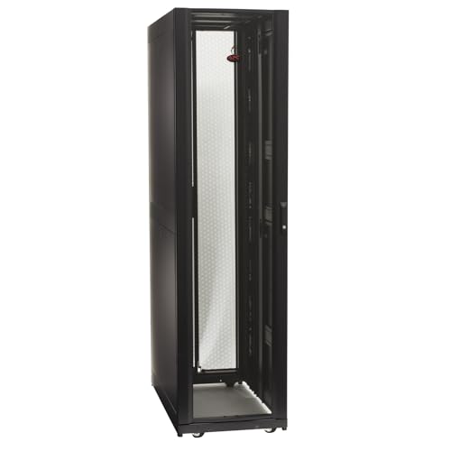 APC NetShelter SX, Server-Rack-Gehäuse, 42U, hohe Festigkeit, Schockverpackung, 1587 kg, keine Rampe, Schwarz, 1991 x 600 x 1200 mm (H x B x T) von APC