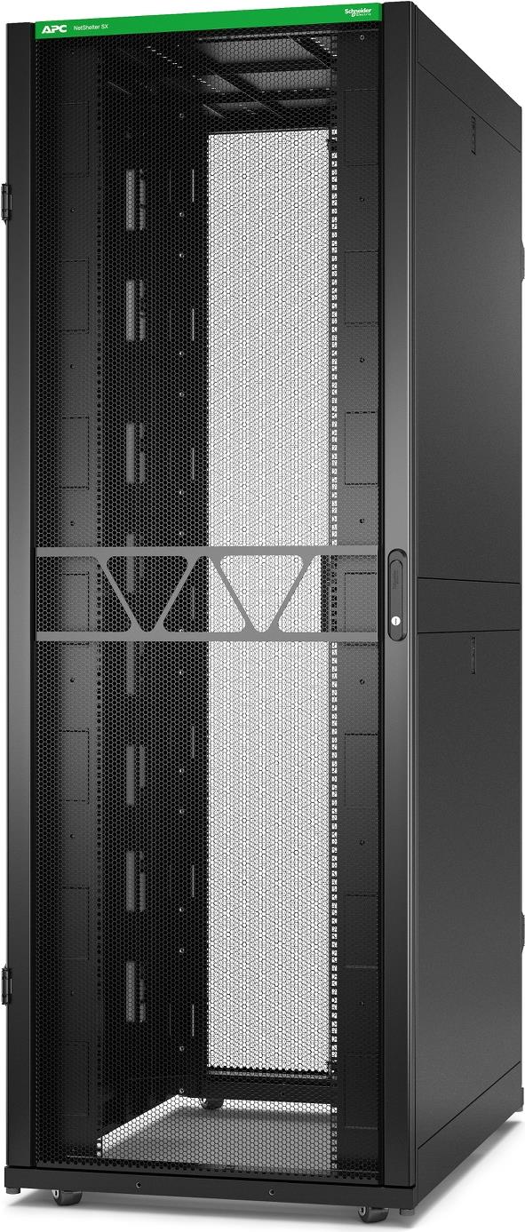 APC NetShelter SX Gen 2 - Schrank Netzwerkschrank - 2258 (H) x 800 (B) x 1200 (T) mm, mit Seiten - bodenstehend - Schwarz - 48U - 48.3 cm (19) (AR3387B2) von APC