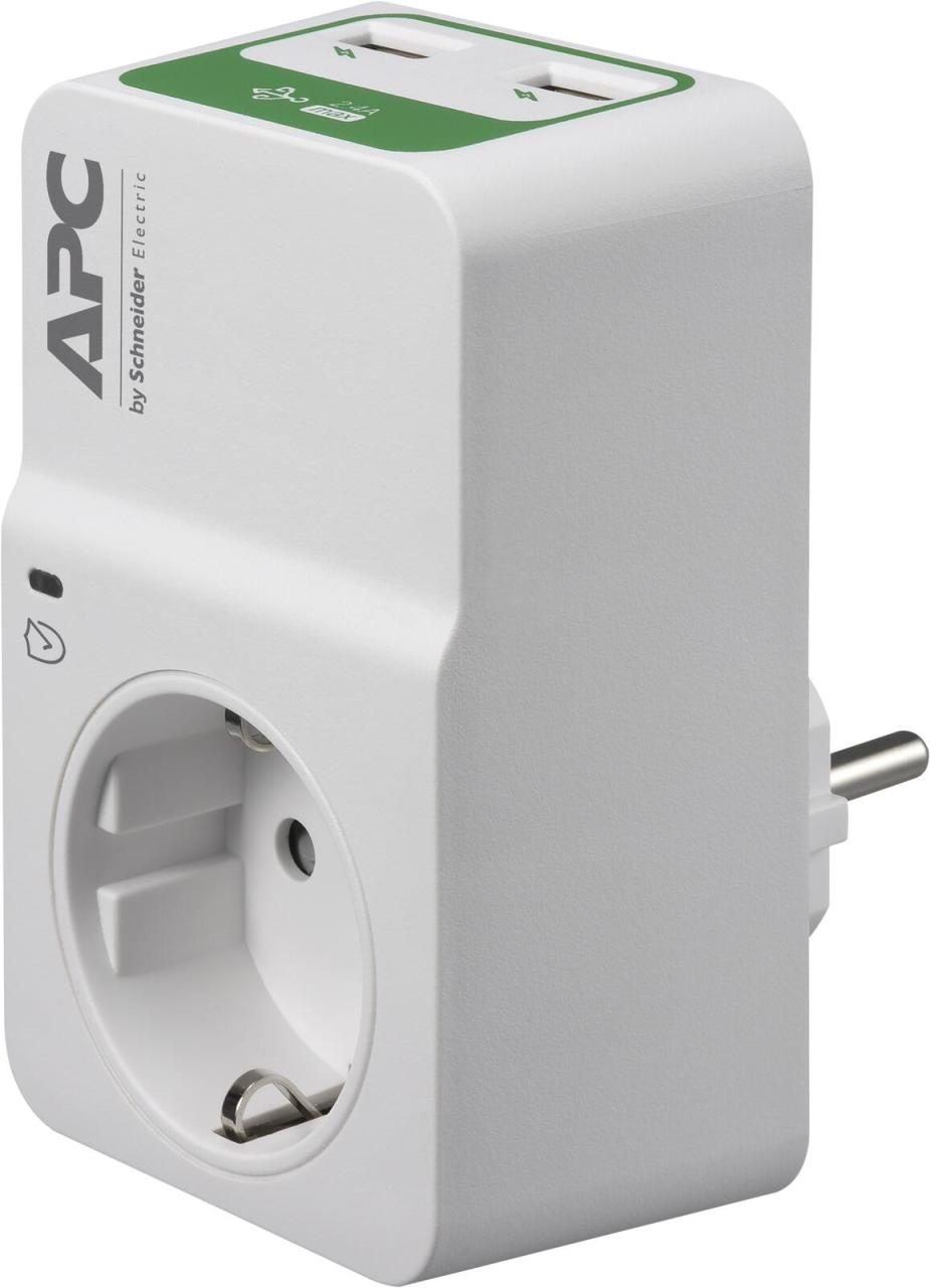 APC PM1WU2 Essential SurgeArrest 1 Ausgang, 230 V, 2 USB-Ports mit Ladefunktion von APC