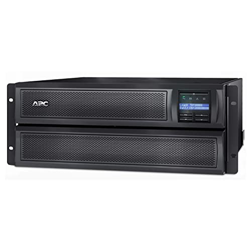 APC SMX3000HVNC Smart-UPS X 3000VA 4U Rack/Tower Netzteil (LCD, 200-240V, 2700 Watt, 230V, SmartSlot) mit Netzwerkkarte von APC