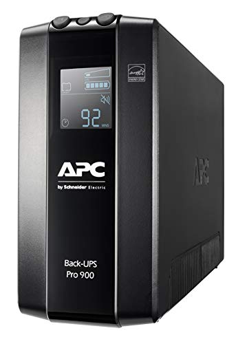 APC by Schneider Electric Back UPS PRO - BR900MI - UPS 900VA Leistung - MI modell (6 IEC Outlets, IEC - Kaltgeräte Ausgänge, LCD interface, 1GB Dataline protection) von APC by Schneider Electric