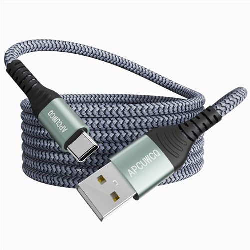 USB C Kabel 3M 3.1A Schnellladung Type C Ladekabel Nylon geflochtenes USB A auf USB C Schnellladung Ladekabel für Samsung Galaxy S10 S9 S8 Plus S21 Note 10 9 8 LG V20 G8 G7 Typ C Ladegerät Kable von APCUWCQ