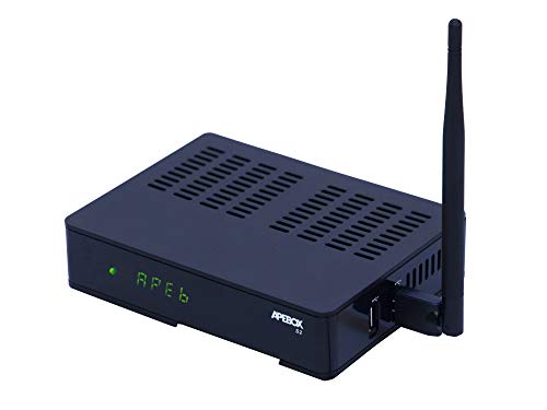 APEBOX S2 WiFi – Satelliten Receiver Multistream Full HD (1080p, 1x DVB-S2, 2X USB 2.0, HDMI, LAN und WiFi USB Antenne, Card Reader CA, LED Display, IR, SPDIF, AV Kabel, RS232, YouTube, DLNA) … von APEBOX