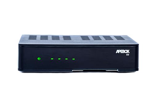 Apebox S2 Full HD Satelliten Receiver (1080p, HDTV, H.265, 1x DVB-S2, 2X USB2.0, HD-Out, LAN, Kartenleser, YouTube, DLNA, Mobile APP) Schwarz … von APEBOX