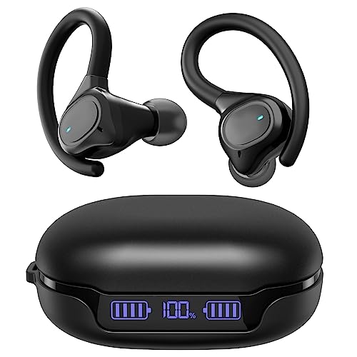 APEKX True Wireless Earbuds - Sichere Passform für kleine Ohren, Bluetooth-Kopfhörer für das iPhone, IPX7 wasserdicht, 40 Stunden Wiedergabezeit, ideal für Sport und Training (schwarz) von APEKX