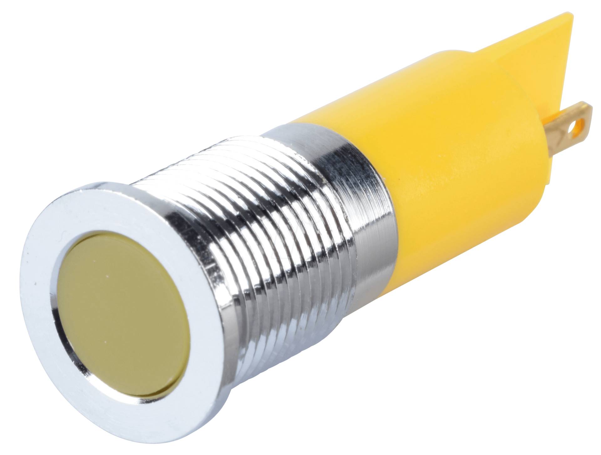 APM Q14F1C Y220E - LED-Signalleuchte, gelb, 220 V, Ø 14 mm, bündig, FASTON von APEM