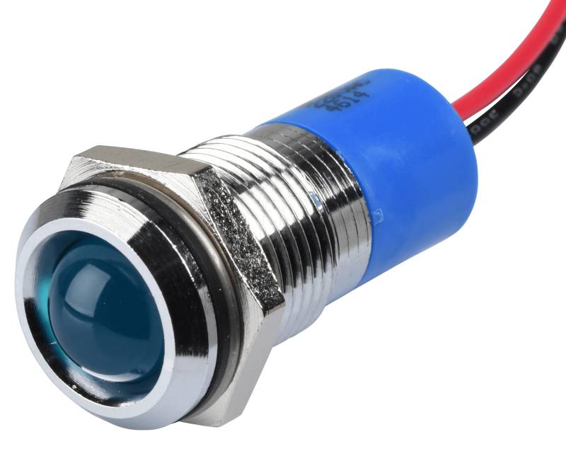 APM Q14P3C B220E - LED-Signalleuchte, blau, 220 V, Ø 14 mm, vorstehend, bedrahtet von APEM