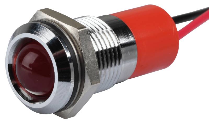 APM Q14P3C R220E - LED-Signalleuchte, rot, 220 V, Ø 14 mm, vorstehend, bedrahtet von APEM