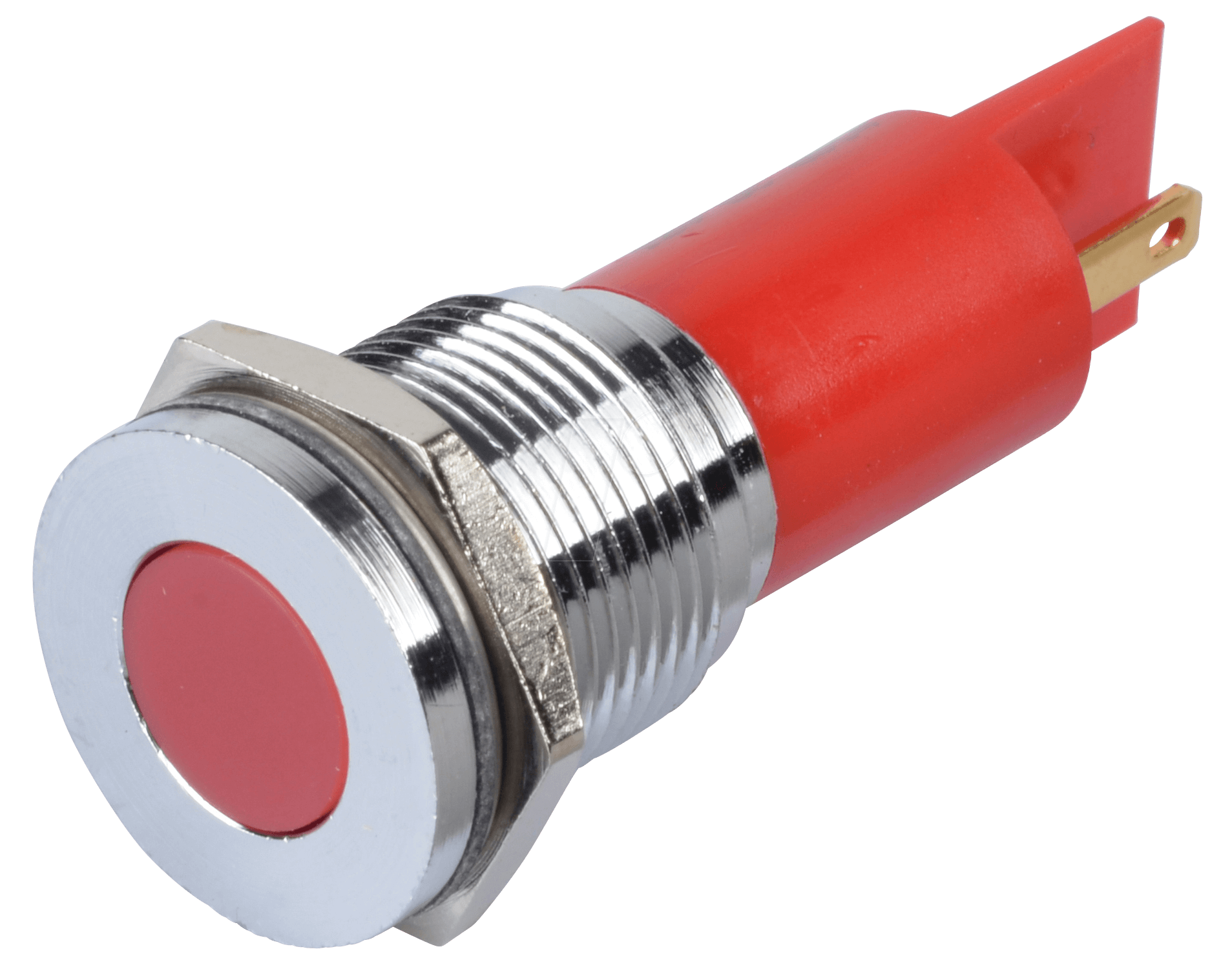 APM Q16F1C R12E - LED-Signalleuchte, rot, 12 V, Ø 16 mm, bündig, FASTON von APEM