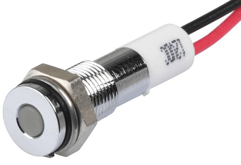 APM Q6F3C W12E - LED-Signalleuchte, weiß, 12 V, Ø 6 mm, bündig, bedrahtet von APEM