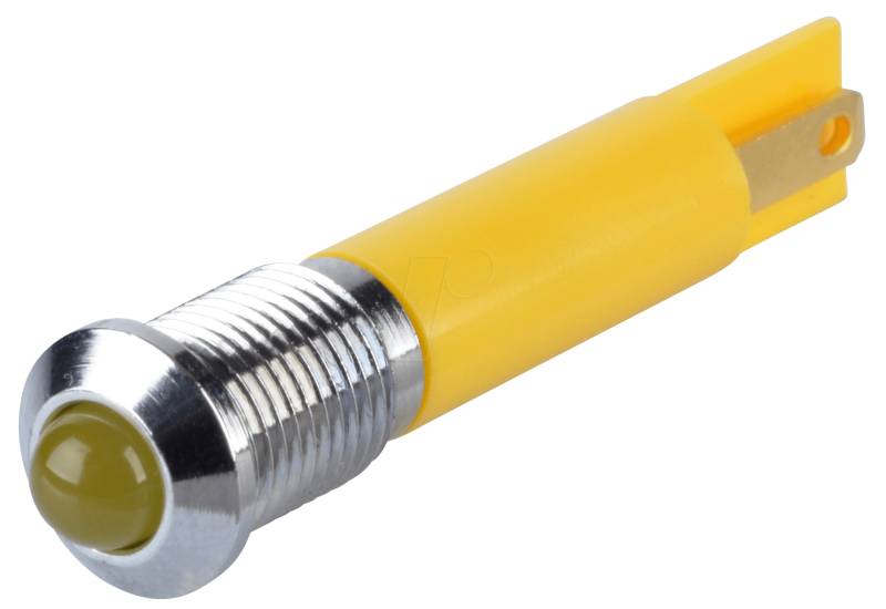 APM Q8P1C Y24E - LED-Signalleuchte, gelb, 24 V, Ø 8 mm, vorstehend, FASTON von APEM