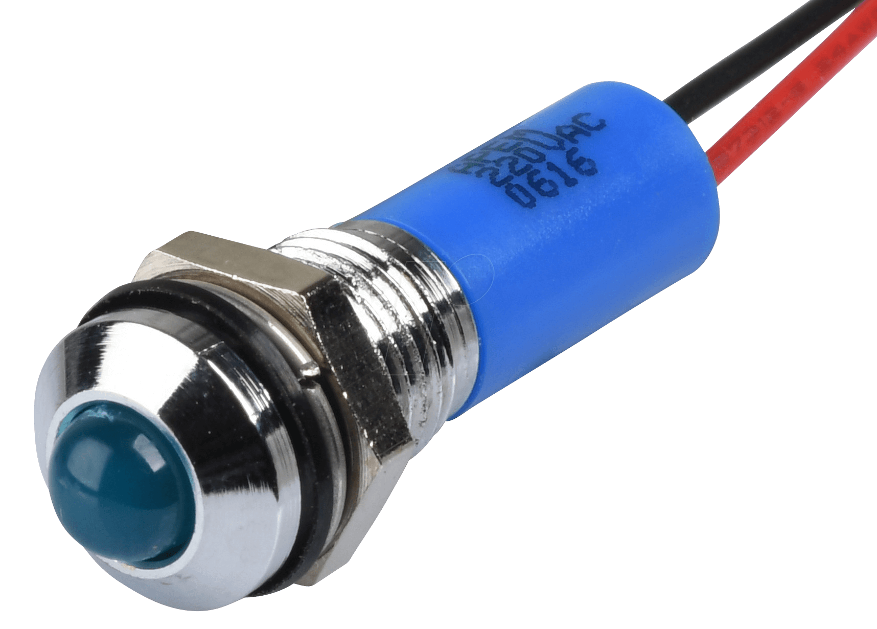 APM Q8P3C B220E - LED-Signalleuchte, blau, 220 V, Ø 8 mm, vorstehend, bedrahtet von APEM