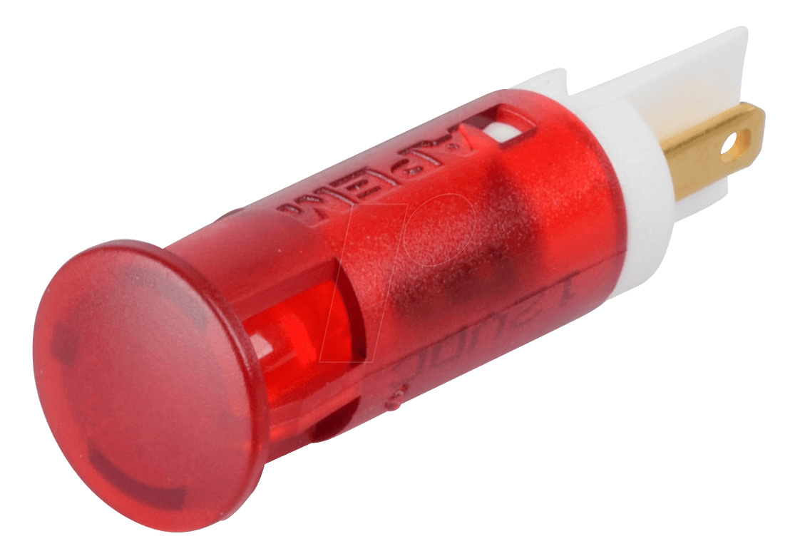 APM QS101 R12 - LED-Signalleuchte, rot, 12 V, Ø 10 mm, rund, FASTON von APEM
