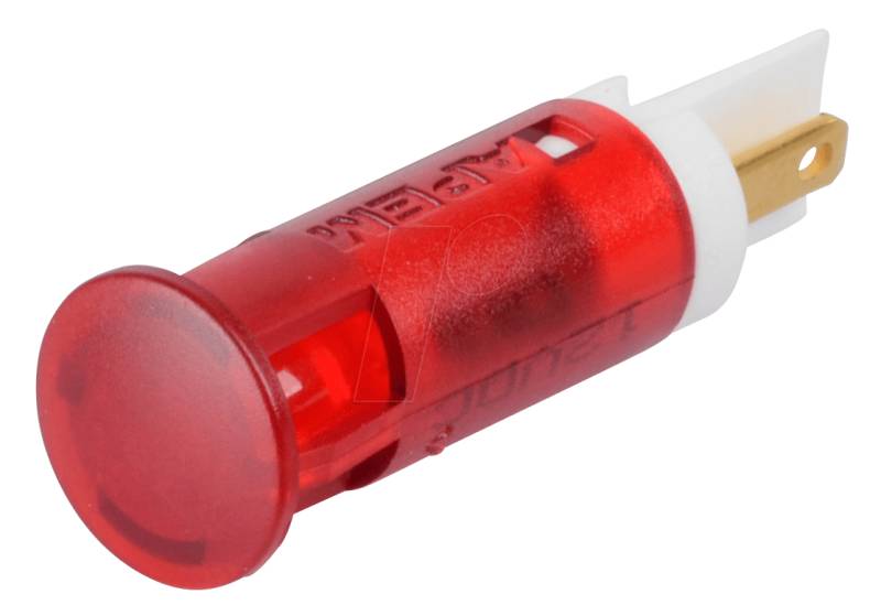 APM QS101 R12 - LED-Signalleuchte, rot, 12 V, Ø 10 mm, rund, FASTON von APEM