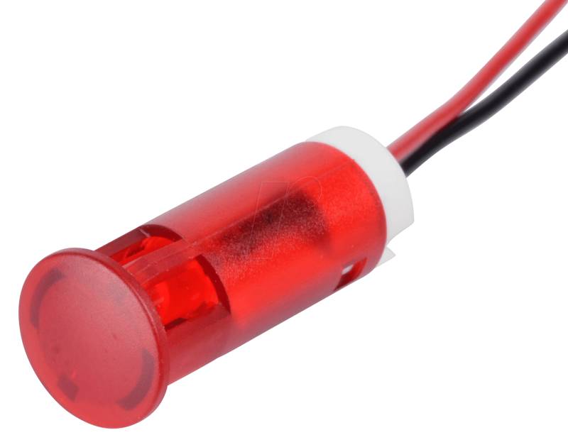 APM QS103 R24 - LED-Signalleuchte, rot, 24 V, Ø 10 mm, rund, bedrahtet von APEM