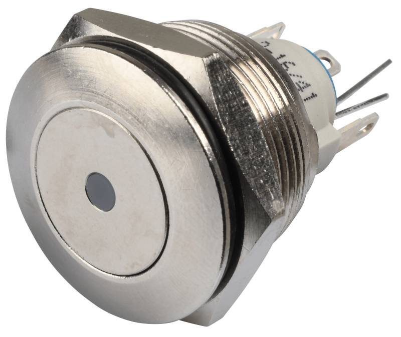 AV22 1 LEDRT - AV-Schalter, IP65, Ø 25/22 mm, 1x Ein - Ein, LED rt von APEM