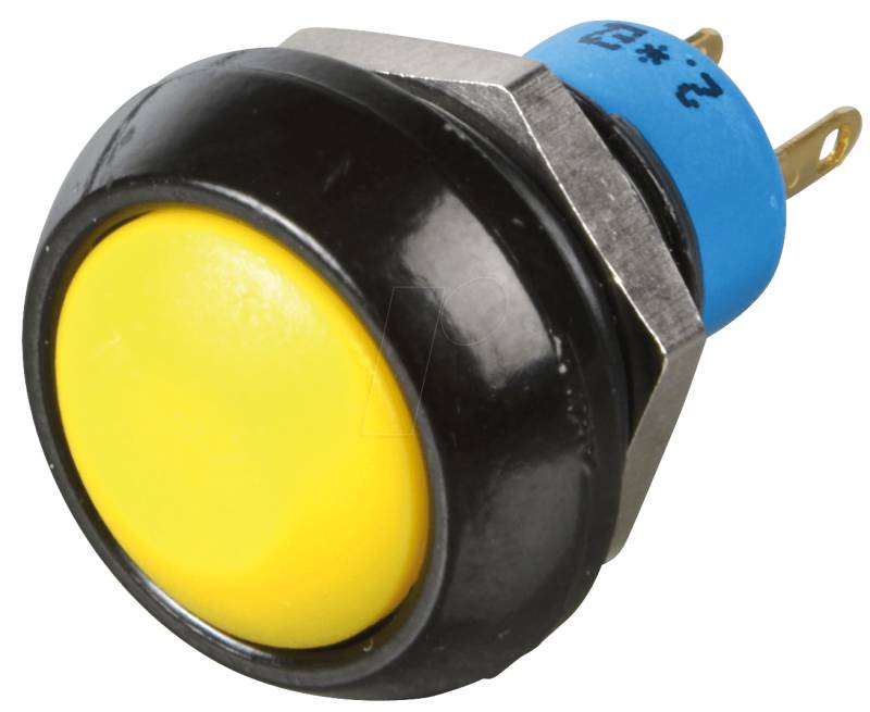 IP R3S GE - Drucktaster rund, Ø12mm, 0,2A-250VAC ge von APEM