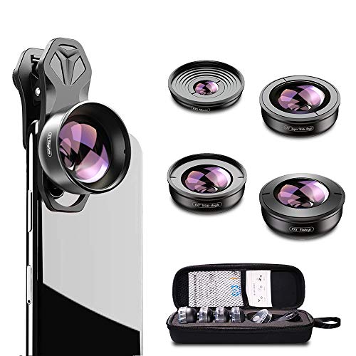 Apexel [aktualisierte Version HD Phone Lens Kit-170 ° Superweitwinkel,10x Makroobjektiv,2.0X Teleobjektiv,110 ° Weitwinkel,195 ° Fisheye-Objektiv für iPhone Android,Samsung und die meisten von APEXEL