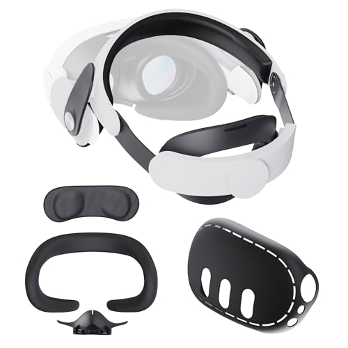 APEXINNO Elite Riemen für Meta Quest 3, Zubehörset, Kopfband, Gesichtsabdeckung, Lichtblocker Nasenschutz, Headset-Schutzhülle, Objektivabdeckung für Oculus Quest 3 von APEXINNO