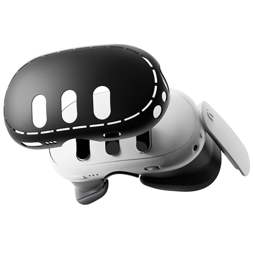 APEXINNO Headset-Schutzhülle aus Silikon für Meta Quest 3 Silikon-Frontschale Schutzabdeckung Zubehör für Oculus Quest 3 mit Belüftungslöchern Kratzschutz Schmutzschutz von APEXINNO