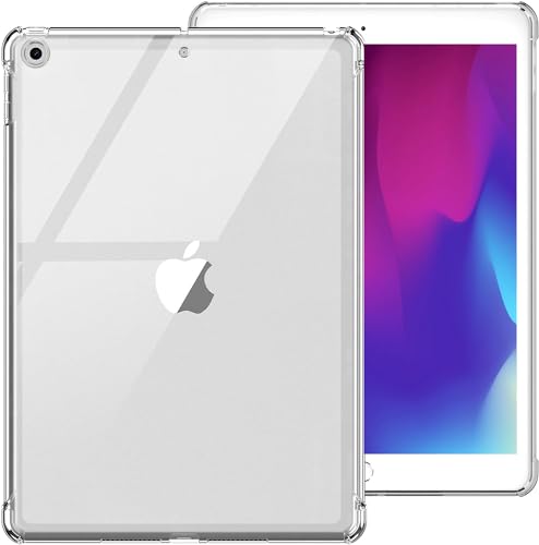 Transparente Hülle für iPad 9/8/7. Gen 10,2 Zoll 2021/2020/2019, transparente Hülle für iPad 10,2 Zoll, transparent, hochwertige, stoßfeste TPU-Schutzhülle (transparent) von APHBZGE