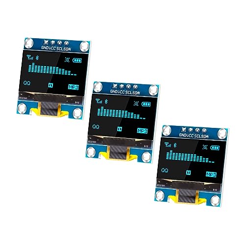 APKLVSR 3PCS 0,96 Zoll OLED Display I2C 128 x 64 Pixel I2C Bildschirm Anzeigemodul,0,96 Zoll OLED Display I2C IIC-Bildschirm Anzeigemodul kompatibel mit Arduino Raspberry Pi (Blau) von APKLVSR