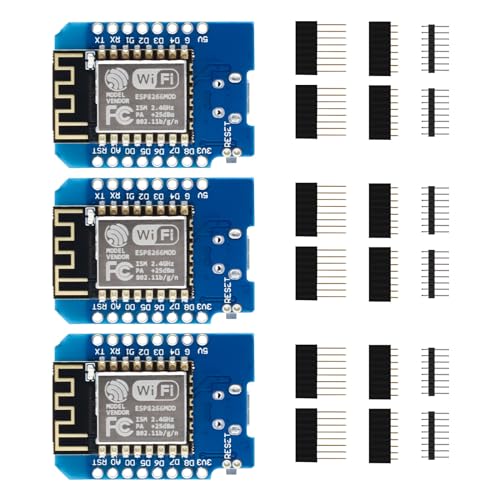 APKLVSR 3X Mini D1 NodeMcu mit ESP8266 ESP-12F Lua Modul CH340G WLAN für Arduino IDE（Micro USB Port） von APKLVSR
