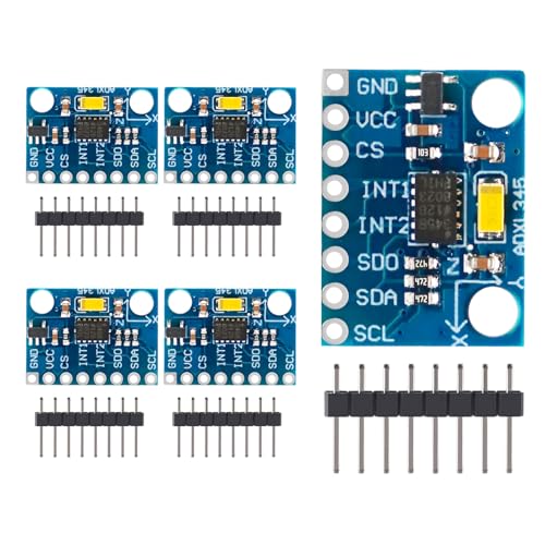 APKLVSR 5 Stück ADXL345 Digitales Modul zur Beschleunigung der Schwerkraftneigung,3-Achsen Modul für Arduino GY-291 IIC/SPI Übertragung von APKLVSR