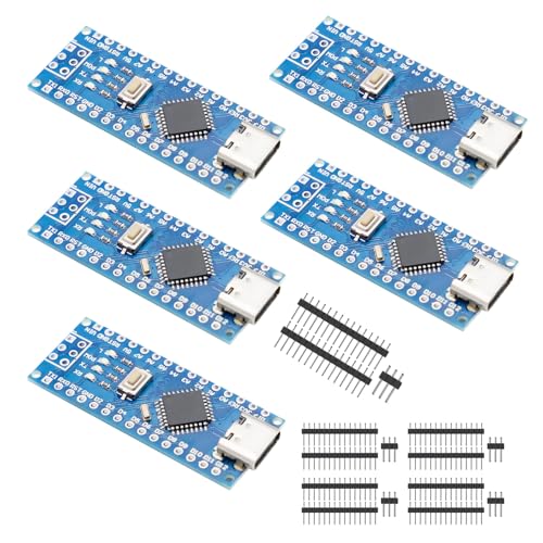 APKLVSR 5 Stück Entwicklung Board Modul mit CH340 für Arduino Nano(USB C Port) von APKLVSR