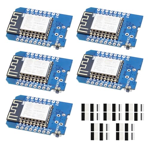 APKLVSR 5 X Mini D1 NodeMcu mit ESP8266 ESP-12F Lua Modul CH340G WLAN für Arduino IDE（Micro USB Port） von APKLVSR