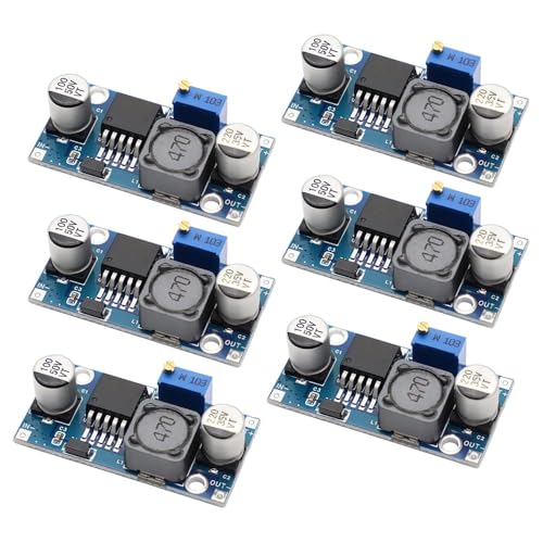 APKLVSR 6 Stück Step Down Converter,DC-DC Buck Converter Modul,3,2-46V zu 1,25-35V Spannungsregler Einstellbares Netzteil Abwärtsmodul Spannungswandler von APKLVSR