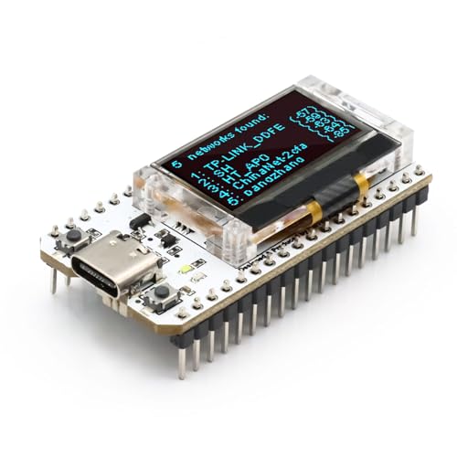 APKLVSR ESP32 Entwicklungsboard,ESP32 Modul WiFi Entwicklungsboard mit 0,96 Zoll OLED Display,Dual Core mit CP2012 Chip,USB C Interface von APKLVSR