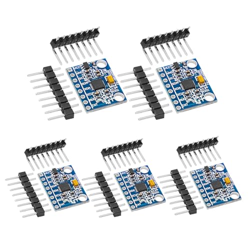 APKLVSR GY-521 MPU-6050 Modul,GY-521 Modul Kompatibel mit 3-Achsen-Gyroskop und Beschleunigungssensor kompatibel mit Arduino und Raspberry Pi(5 Stück) von APKLVSR