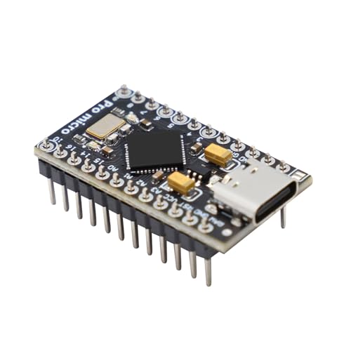 APKLVSR Pro Micro Atmega32U4 Entwicklungsboard 5V/16MHz Mikrocontroller mit 2-reihigem Pin-Header,kompatibel mit Arduino(USB C Port) von APKLVSR