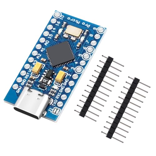 APKLVSR Pro Micro Entwicklungsboards 5 V/16 MHz Mikrocontroller, Pro Micro Board mit USB-C-Schnittstelle, kompatibel mit Arduino Micro von APKLVSR